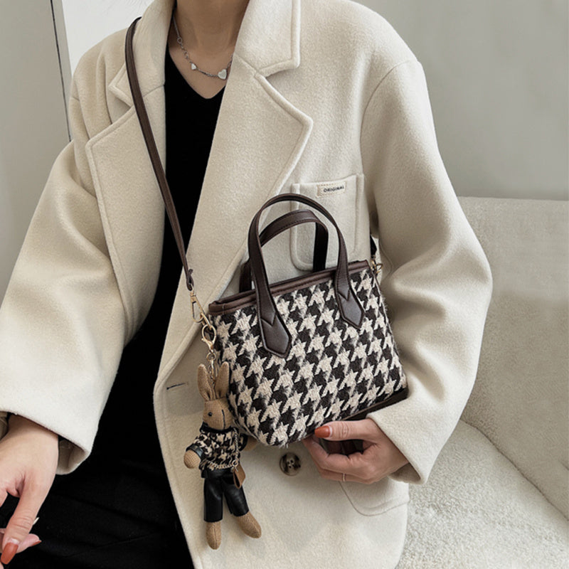 Houndstooth Shoulder Bag