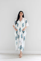 Lucy Print Cotton Kaftan