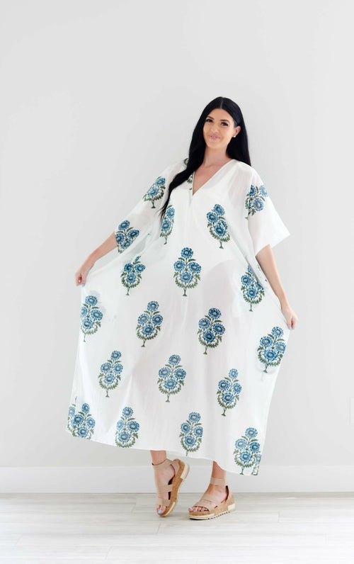 Lucy Print Cotton Kaftan